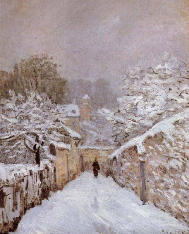 Alfred Sisley Sonw at Louveciennes